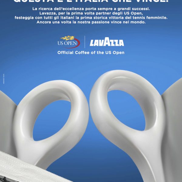 Lavazza celebrates the Italian victory at the US Open, with Armando Testa