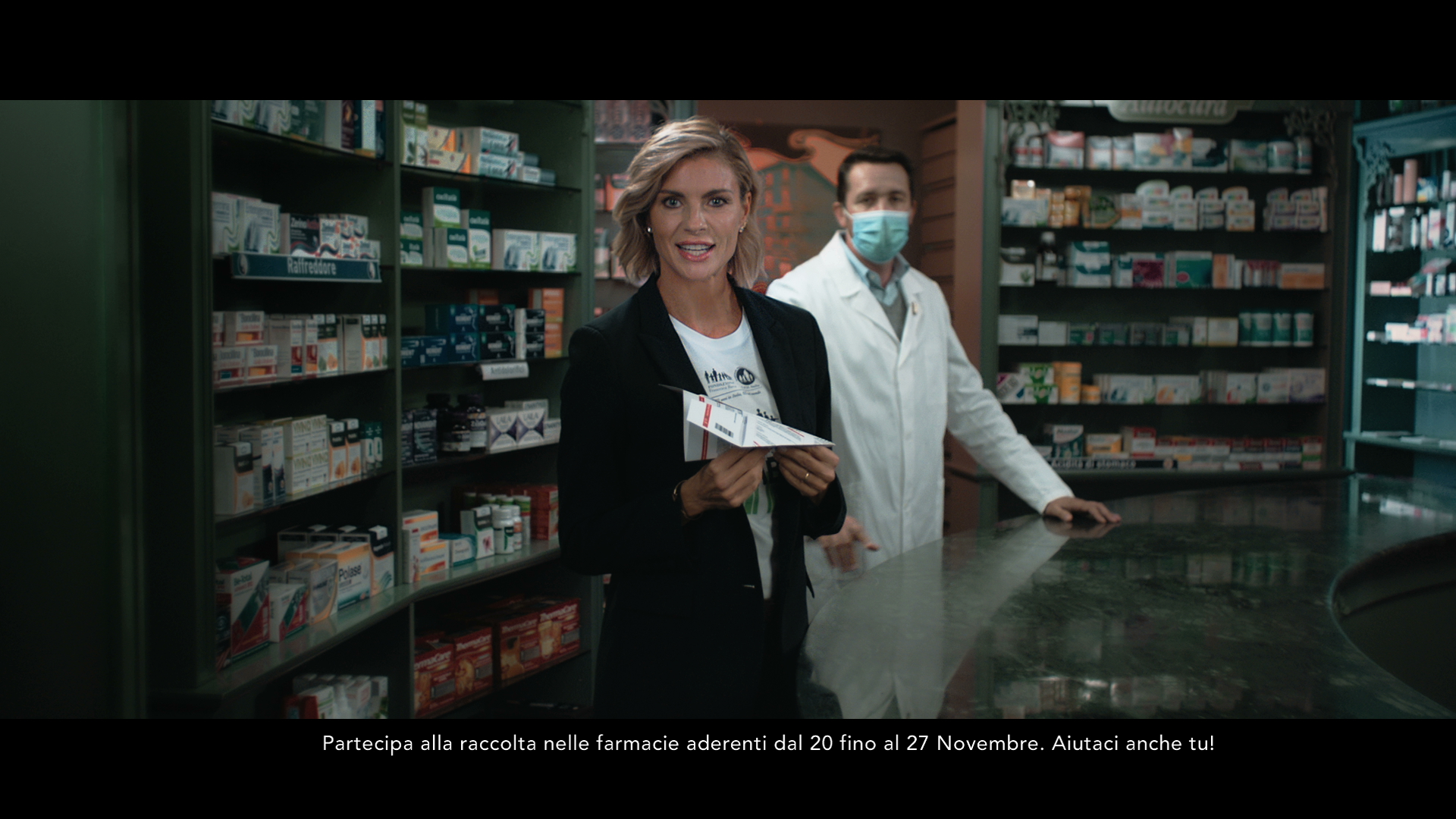 IN PHARMACIES FOR CHILDREN WITH THE FRANCESCA RAVA FOUNDATION TO HELP CHILDREN IN HEALTH POVERTY THE COVID-19 EMERGENCY HAS MADE THE INITIATIVE EVEN MORE URGENT.  THE INVITATION FROM MARTINA COLOMBARI: MAKE SOLIDARITY FLY HIGH WITH A CONCRETE GESTURE!              WITH AN AD DIRECTED BY FEDERICO BRUGIA, CREATED AND PRODUCED BY THE ARMANDO TESTA GROUP. PARTICIPATING PHARMACIES ON WWW.FONDAZIONEFRANCESCARAVA.ORG