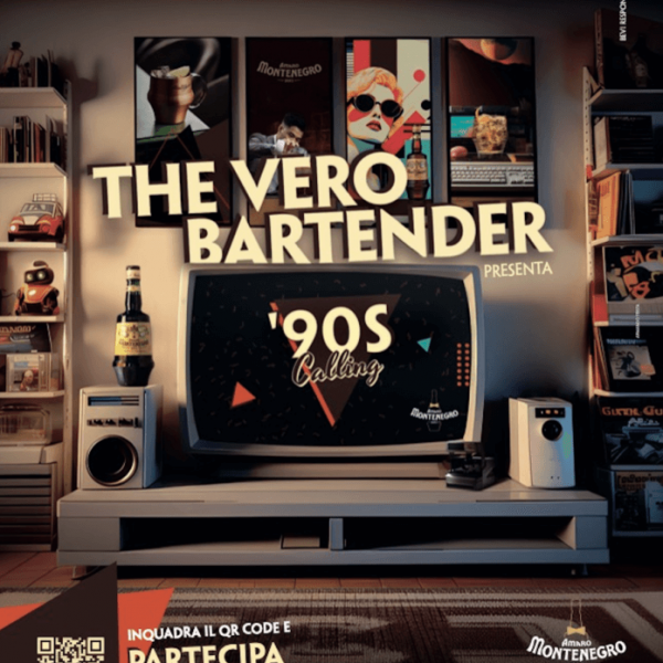 Amaro Montenegro’s cocktail competition The Vero Bartender is back: it’s the ‘90s calling, the new concept created by Armando Testa