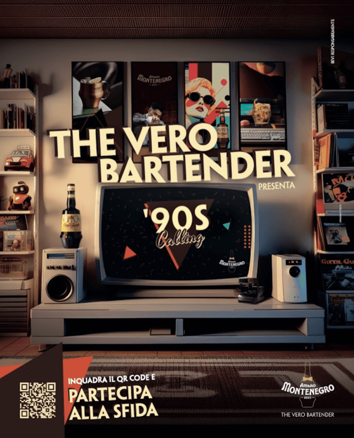 Amaro Montenegro’s cocktail competition The Vero Bartender is back: it’s the ‘90s calling, the new concept created by Armando Testa